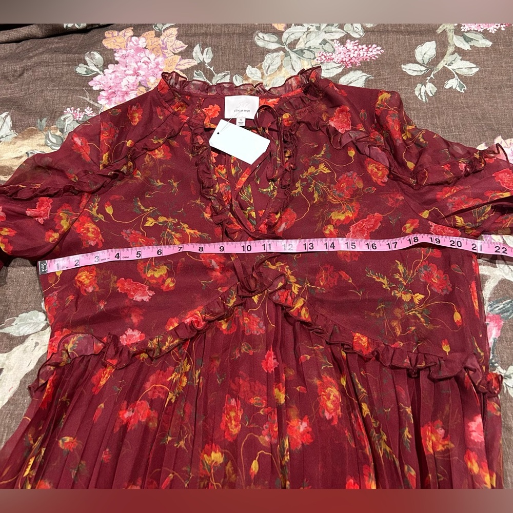 Cinq a Sept Robin Floral Print Long Sleeve Dress - Picture 7 of 7